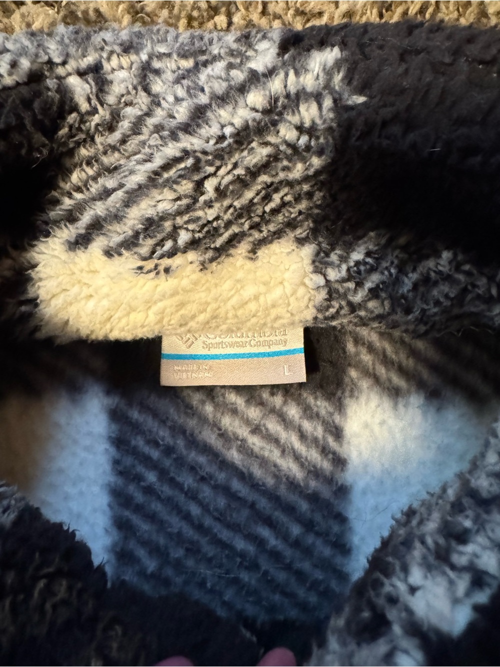 Columbia Black & white Check Sherpa Jacket - Picture 2 of 2